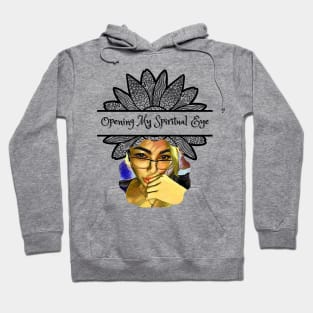 Opening My Spiritual Eye (black ink flower on her head) Hoodie